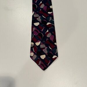 Vintage JT Beckett Silk Multicolor Patterned Tie